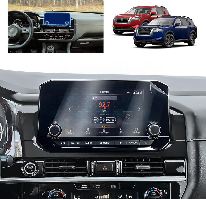 BSTW for 2024 Nissan Pathfinder Screen Protector for 2022-2024 Pathfinder S/SV 8-inch Touchscreen Display Bubble Free Soft Nano Protective Film 2PCS - Image 1